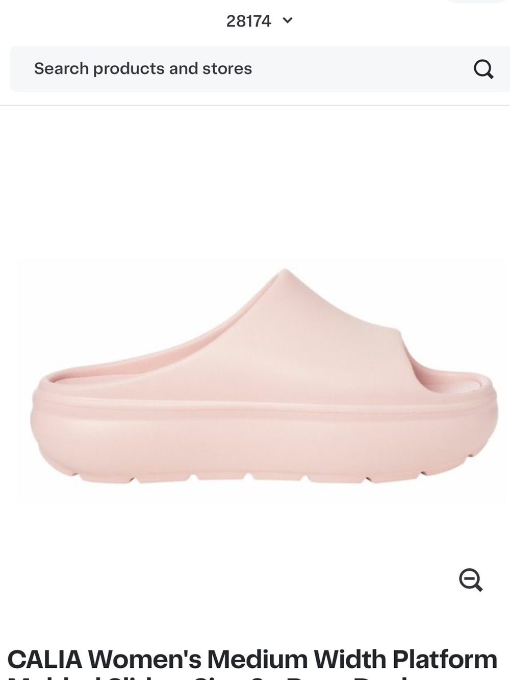 CALIA Women's Platform Slide Mules in Light Pink